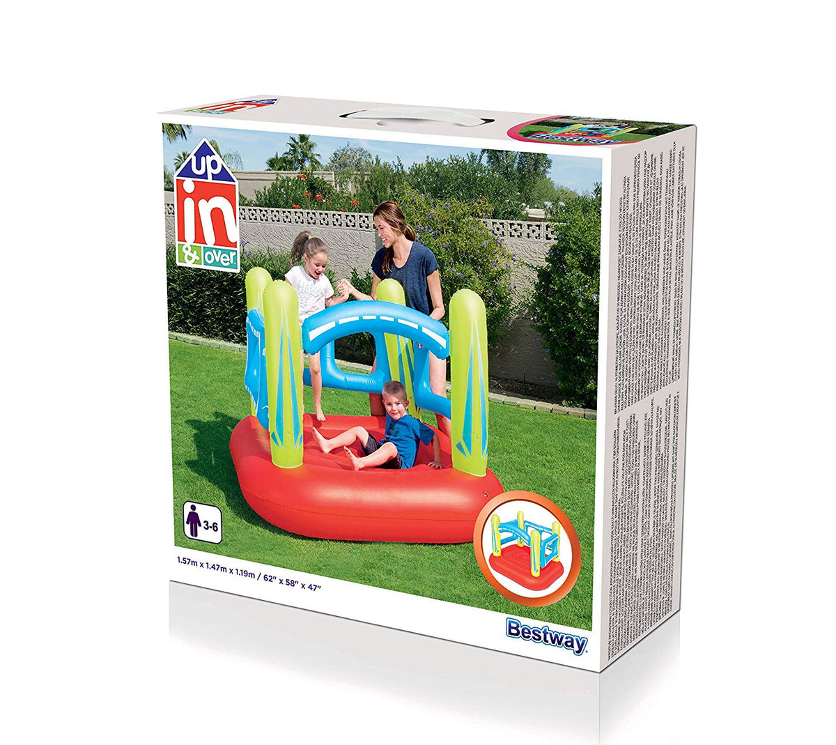 Bestway Up, In & Over Bouncestastic Bouncer (62 Inch x 58 Inch x 47 Inch/1.57m x 1.47m x 1.19m)