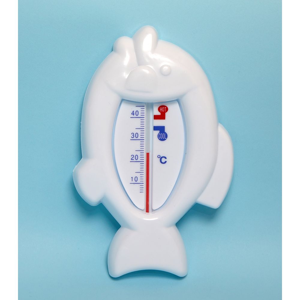 Clippasafe Bath Thermometer - Fish Shape (White)