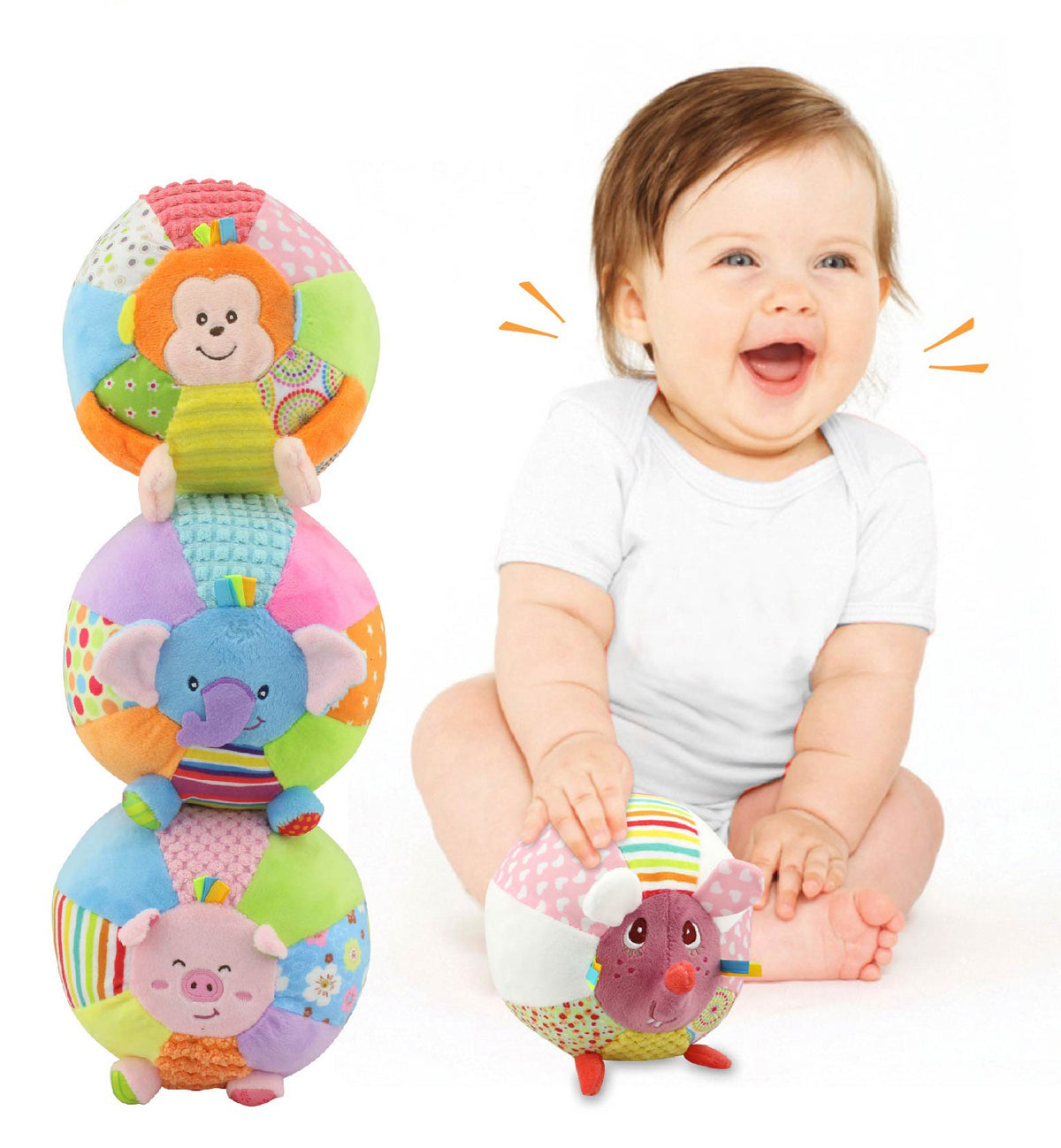 Little Angel Fun And Sound Toy Balls - Monkey