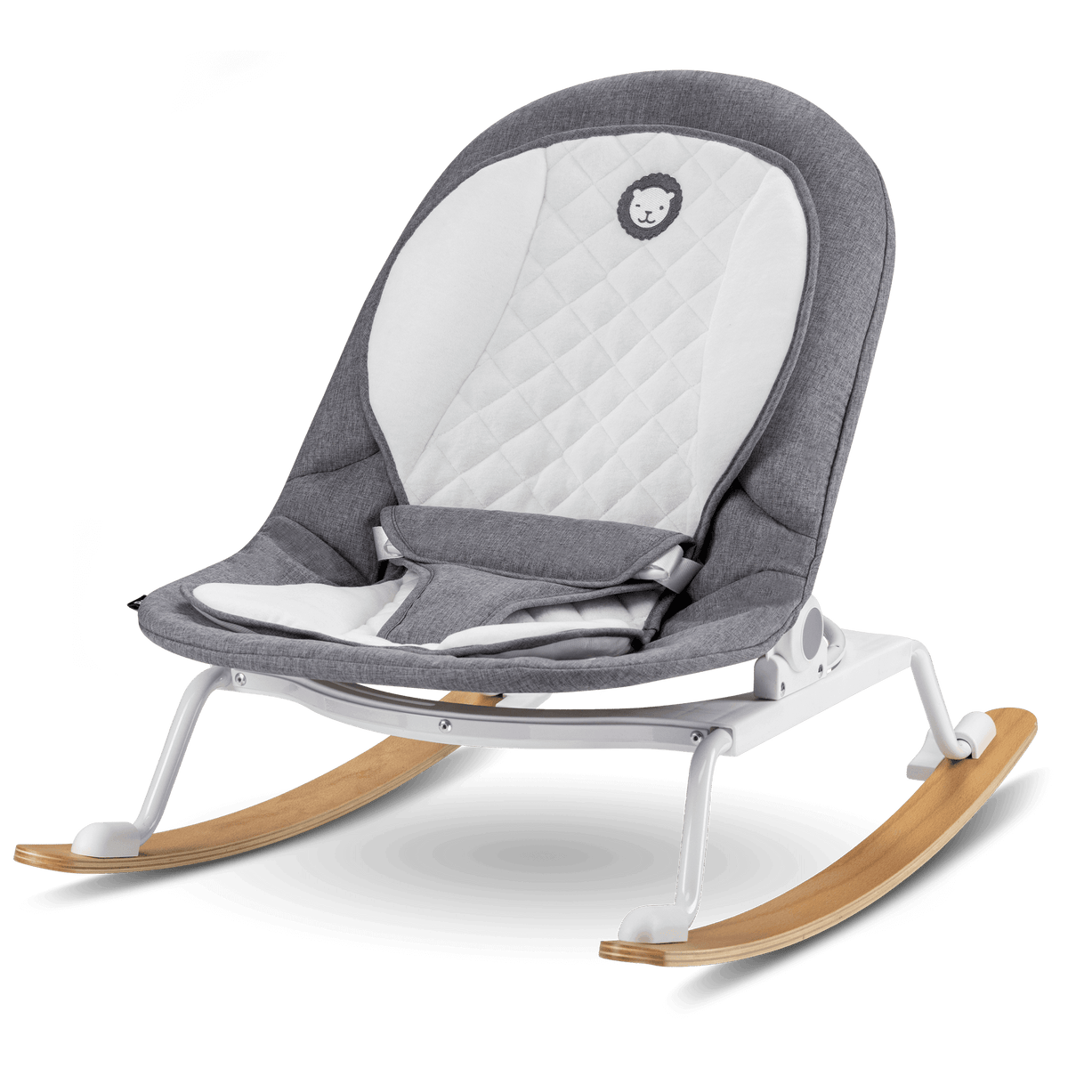 Lionelo Rosa Baby Rocker (Stone Grey and White)