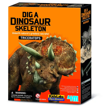 4M KidzLabs Dig a Dinosaur Skeleton Triceratops Kit