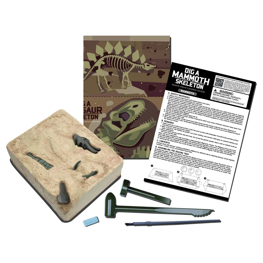 4M Kidz Labs Dig a Mammoth Skeleton Excavation Kit (21 cm)