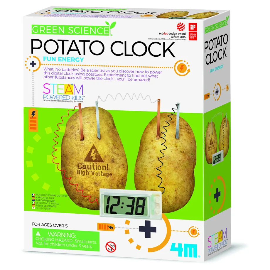 4M Kidz Labs Green Science Potato Clock