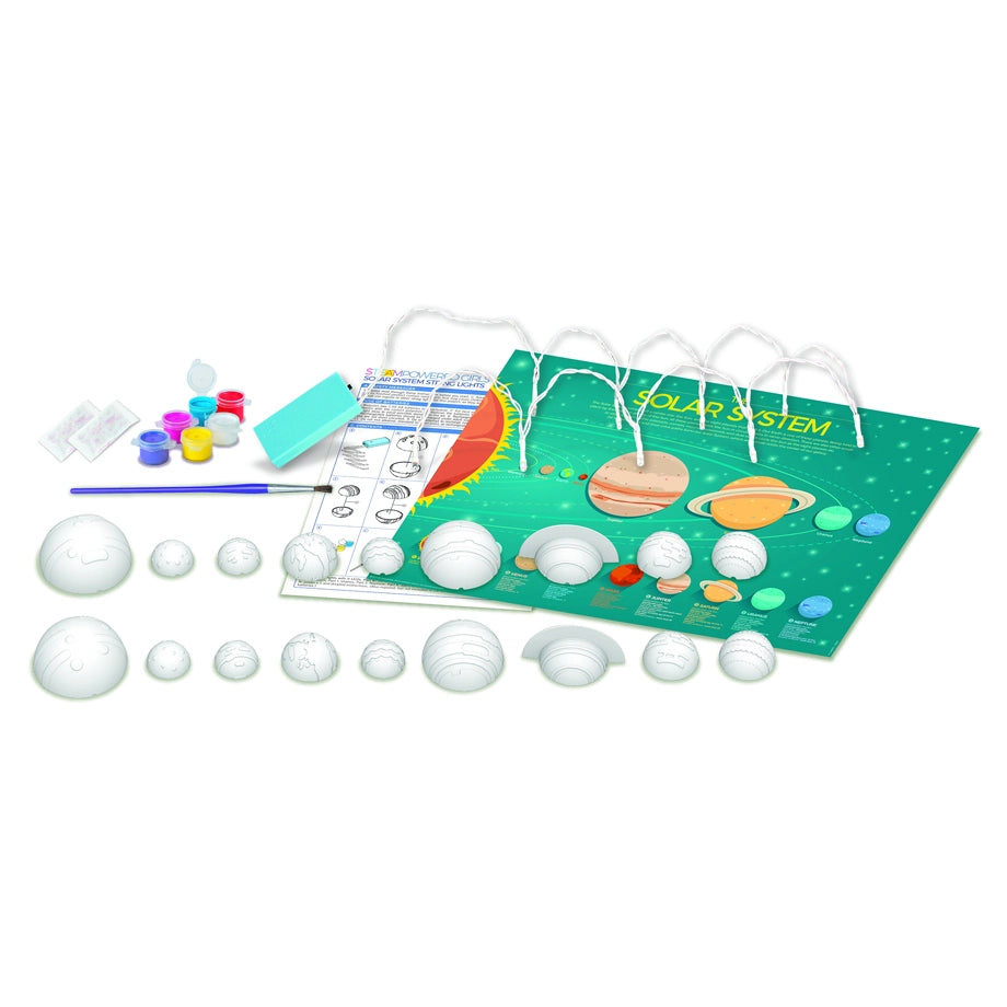 4M STEAM Powered Girls Solar System String Lights Kit