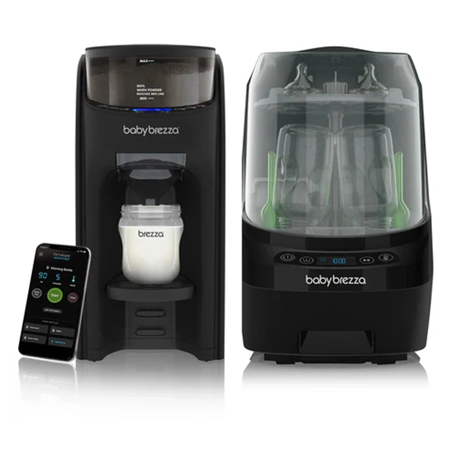 Baby Brezza Formula Pro Advanced Wifi & Bottle Washer Pro (Black Edition)