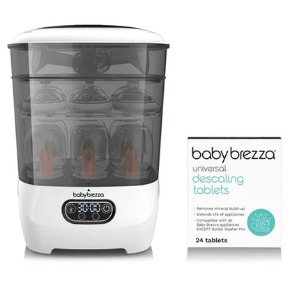 Baby Brezza One Step™ Baby Bottle Sterilizer and Dryer Advanced + Universal Descaler 24 Tablets