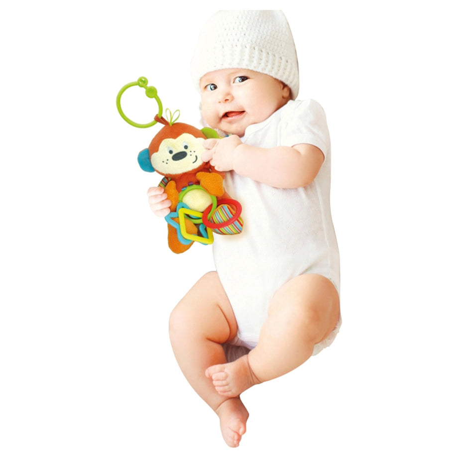 Winfun Cheeky Chimp Rattle With Rings