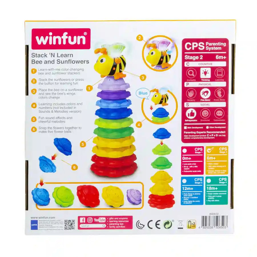 Winfun Stack 'N Learn Bee And Sunflowers Winfun Stack 'N Learn Bee And Sunflowers