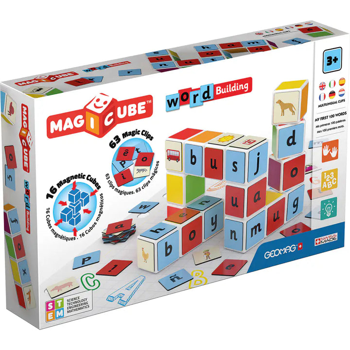Geomag Magicube Word Building Toy with Clips 79pcs