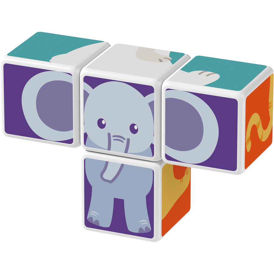 لعبة جيوماج ماجيكوب مطبوعة على شكل حيوانات مع بطاقات، 7 قطع لعبة جيوماج ماجيكوب مطبوعة على شكل حيوانات مع بطاقات، 7 قطع