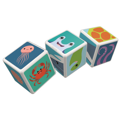 Geomag Magicube Printed Sea Animals With Cards Stem Toy 11pcs