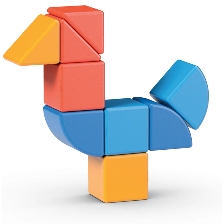 Geomag Magicube 3 Shapes Magnetic Blocks Animals Stem Toy 9pcs