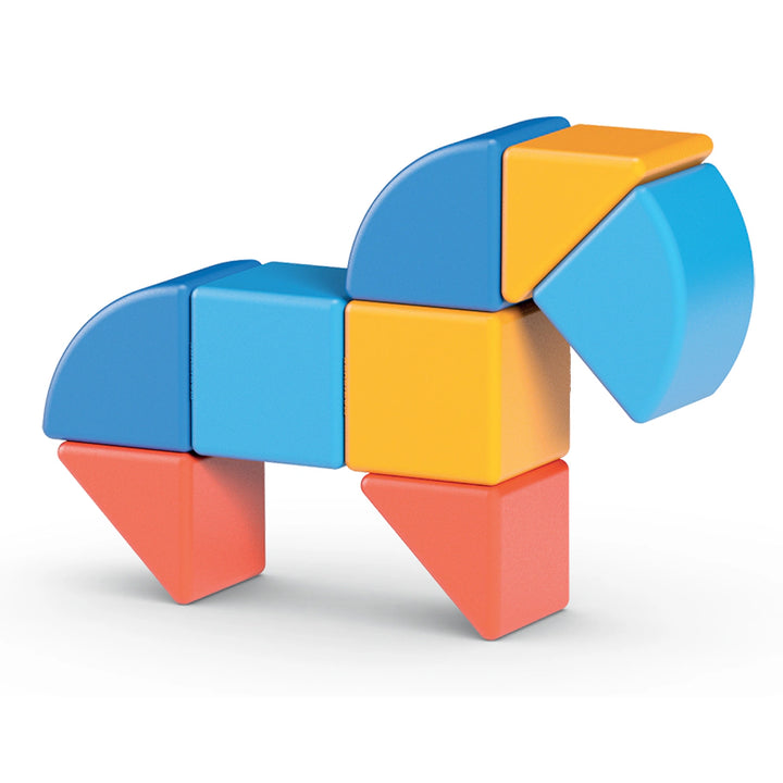 Geomag Magicube 3 Shapes Magnetic Blocks Animals Stem Toy 9pcs