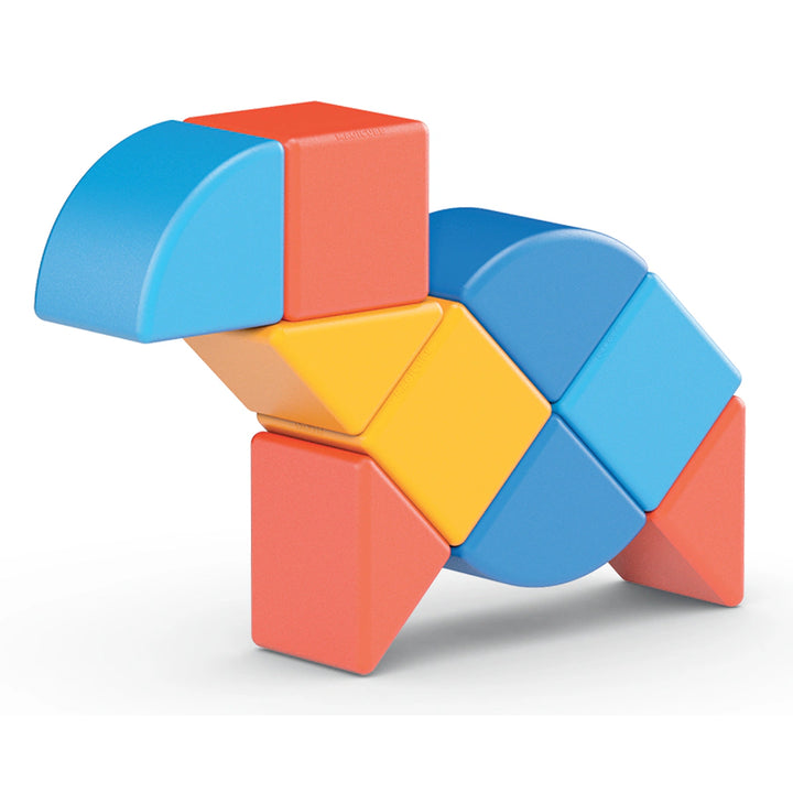 Geomag Magicube 3 Shapes Magnetic Blocks Animals Stem Toy 9pcs