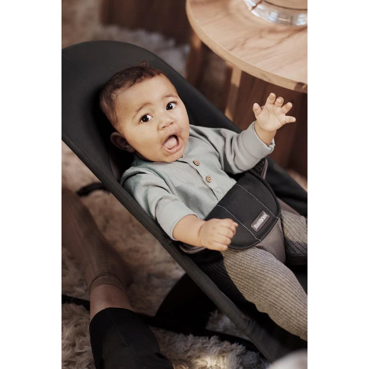 Babybjorn Bouncer Balance Soft Woven (Black/Dark Grey)