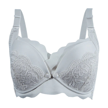 Okus Elegant Seamless Maternity & Nursing Bra Small (Light Grey)