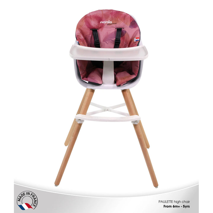 Nania Paulette 2in1 Highchair W/ Reversible Cushion (Flamingo)