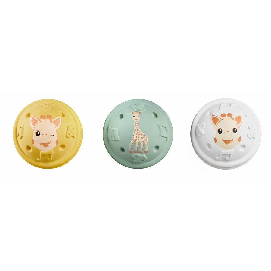 Sophie La Girafe 3 Musical Balls  Hearing (Yellow Green White)