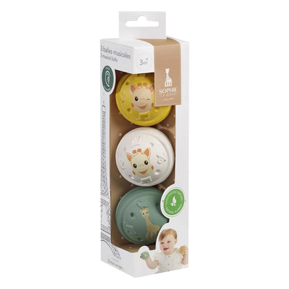 Sophie La Girafe 3 Musical Balls  Hearing (Yellow Green White)