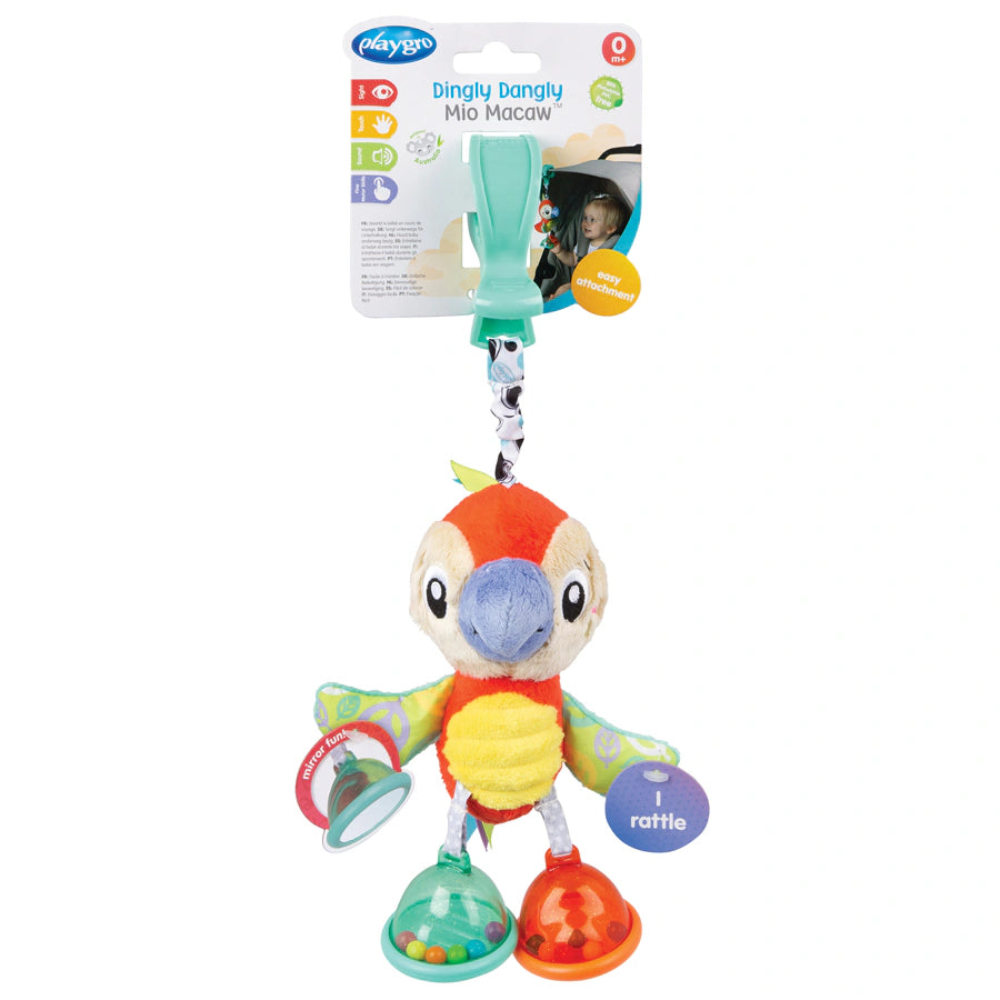 حقيبة بلاستيكية من Playgro Dingly Dangly Mio Macaw حقيبة بلاستيكية من Playgro Dingly Dangly Mio Macaw