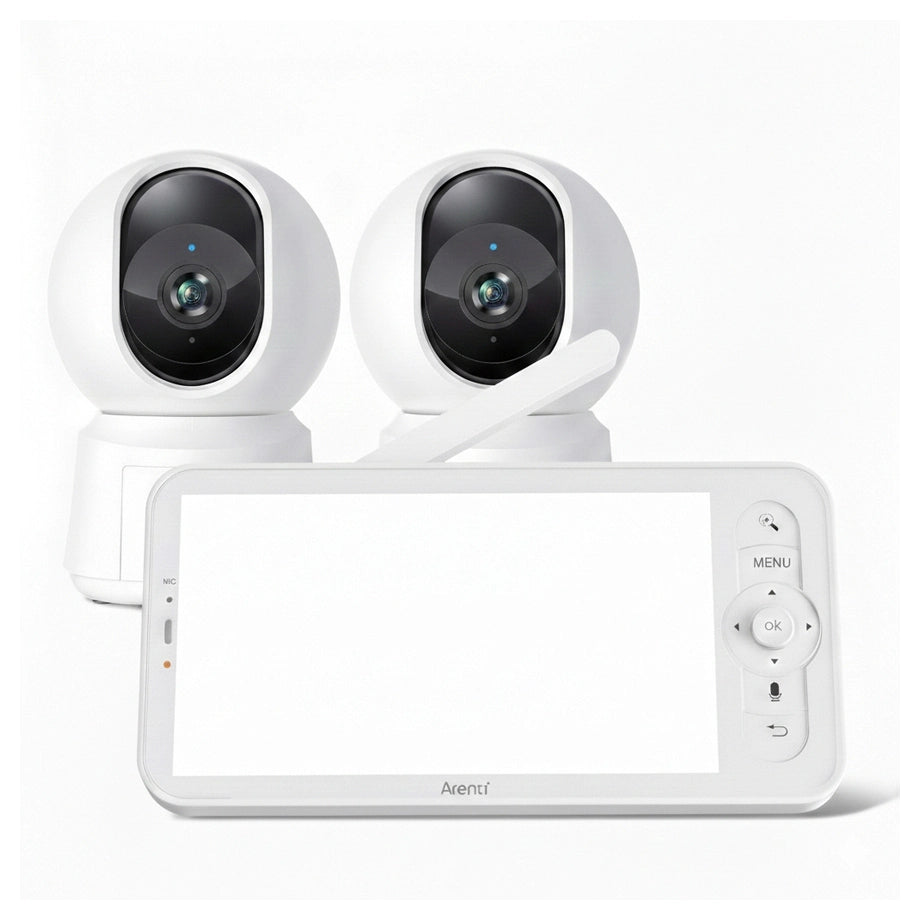 Arenti 2MP 1080P Wi-Fi Video Baby Monitor Kit with Dual Cameras and LCD Screen