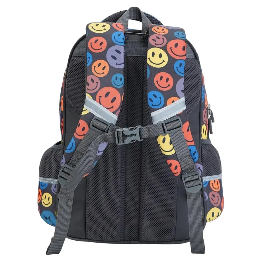 Bonfino Smiley Face School Backpack 17" (Multicolor)