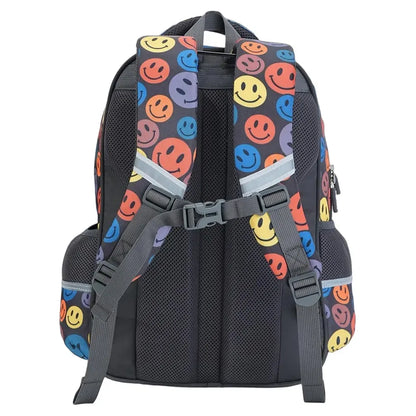 Bonfino Smiley Face School Backpack 17" (Multicolor)
