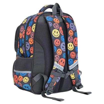 Bonfino Smiley Face School Backpack 17" (Multicolor)