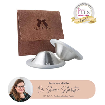 Fraupow Pure 999 Silver Breastfeeding Healing Cups (Pack of 2)