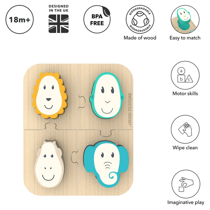 Matchstick Monkey Playtime Puzzle & Matching Game