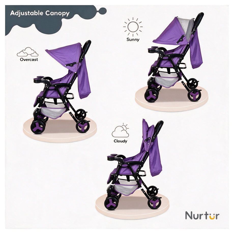 Nurtur Ryder Lightweight Baby Stroller (Purple)