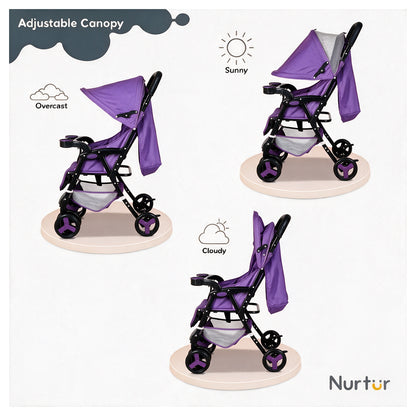 Nurtur Ryder Lightweight Baby Stroller (Purple)