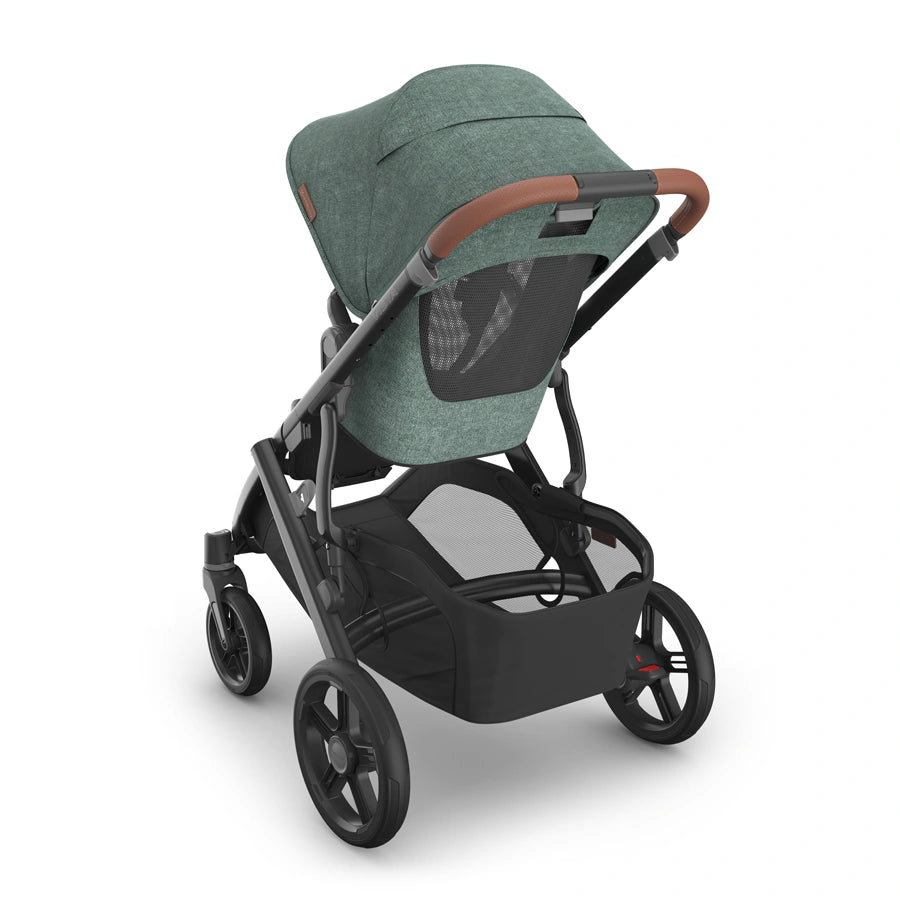 عربة أطفال UPPAbaby Vista V3 - جوين - مزيج أخضر | هيكل من الكربون | جلد سرج عربة أطفال UPPAbaby Vista V3 - جوين - مزيج أخضر | هيكل من الكربون | جلد سرج
