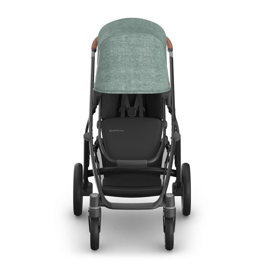 عربة أطفال UPPAbaby Vista V3 - جوين - مزيج أخضر | هيكل من الكربون | جلد سرج عربة أطفال UPPAbaby Vista V3 - جوين - مزيج أخضر | هيكل من الكربون | جلد سرج