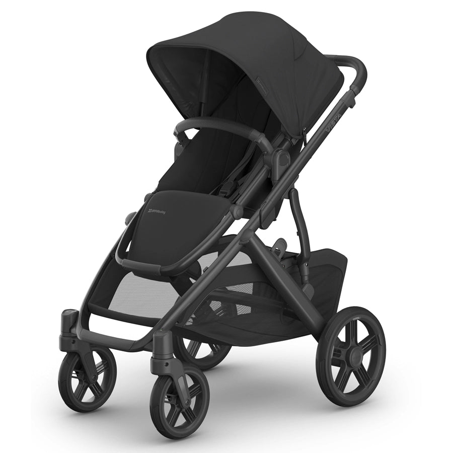 UPPAbaby  Vista V3 Stroller - Jake - Charcoal | Carbon Frame | Black Leather