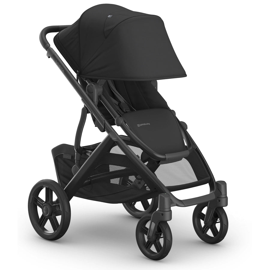 UPPAbaby  Vista V3 Stroller - Jake - Charcoal | Carbon Frame | Black Leather