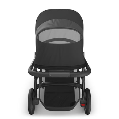 UPPAbaby  Vista V3 Stroller - Jake - Charcoal | Carbon Frame | Black Leather