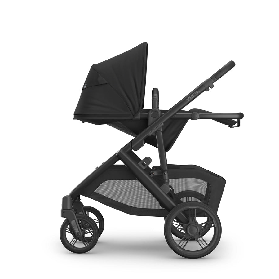 UPPAbaby  Vista V3 Stroller - Jake - Charcoal | Carbon Frame | Black Leather