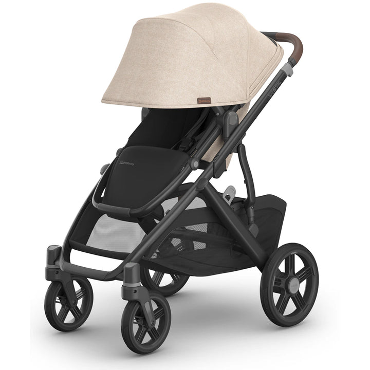 UPPAbaby Vista V3 Stroller - Liam Oat Mélange | Carbon Frame | Chestnut Leather