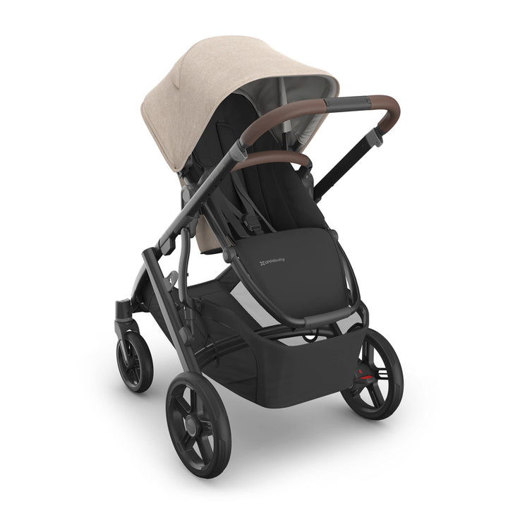 UPPAbaby Vista V3 Stroller - Liam Oat Mélange | Carbon Frame | Chestnut Leather