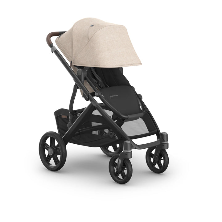 UPPAbaby Vista V3 Stroller - Liam Oat Mélange | Carbon Frame | Chestnut Leather