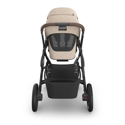 UPPAbaby Vista V3 Stroller - Liam Oat Mélange | Carbon Frame | Chestnut Leather