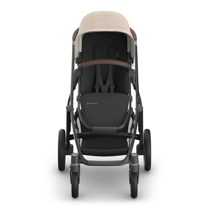UPPAbaby Vista V3 Stroller - Liam Oat Mélange | Carbon Frame | Chestnut Leather