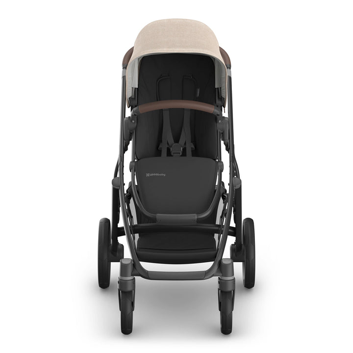 UPPAbaby Vista V3 Stroller - Liam Oat Mélange | Carbon Frame | Chestnut Leather