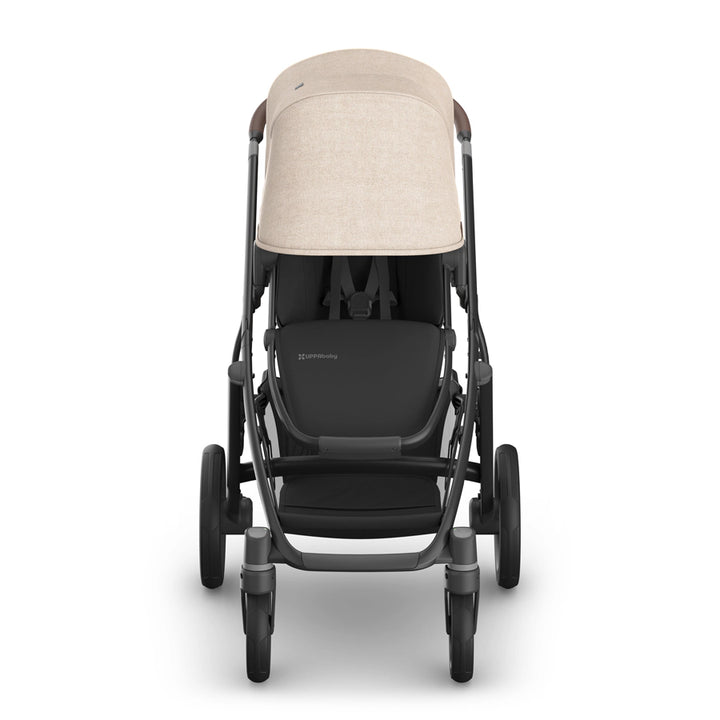 UPPAbaby Vista V3 Stroller - Liam Oat Mélange | Carbon Frame | Chestnut Leather