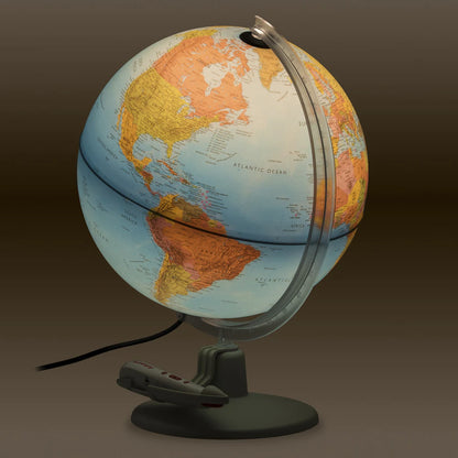 Tecnodidattica Parlamondo Illuminated & Revolving Globe W/LED 12"/30cm (Blue)