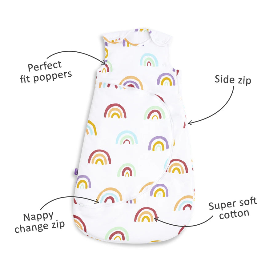 SnuzPouch Sleeping Bag, 1.0 Tog, 0-6M (Rainbow)