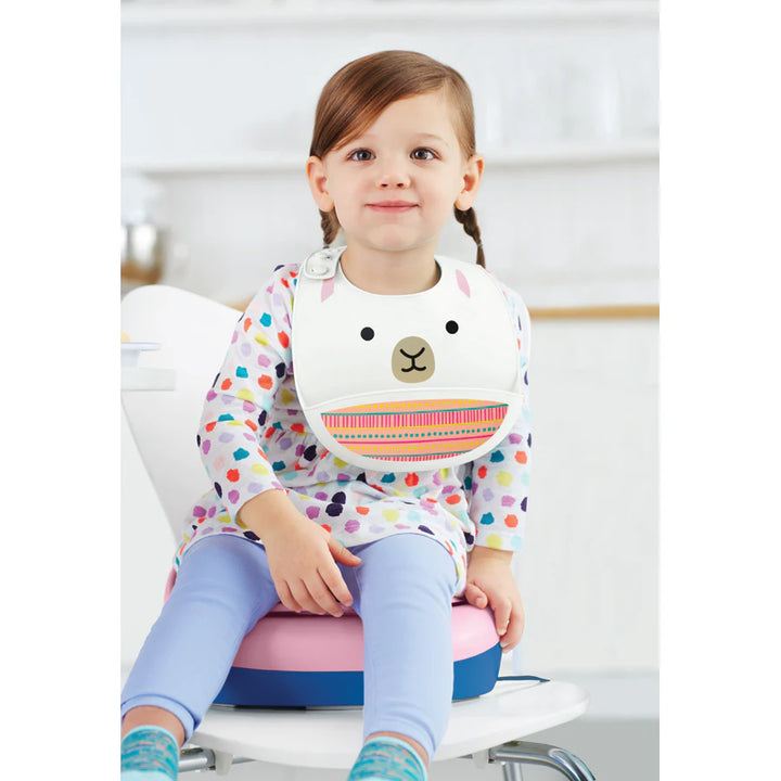 Skip Hop Zoo Fold & Go Silicone Bib Llama