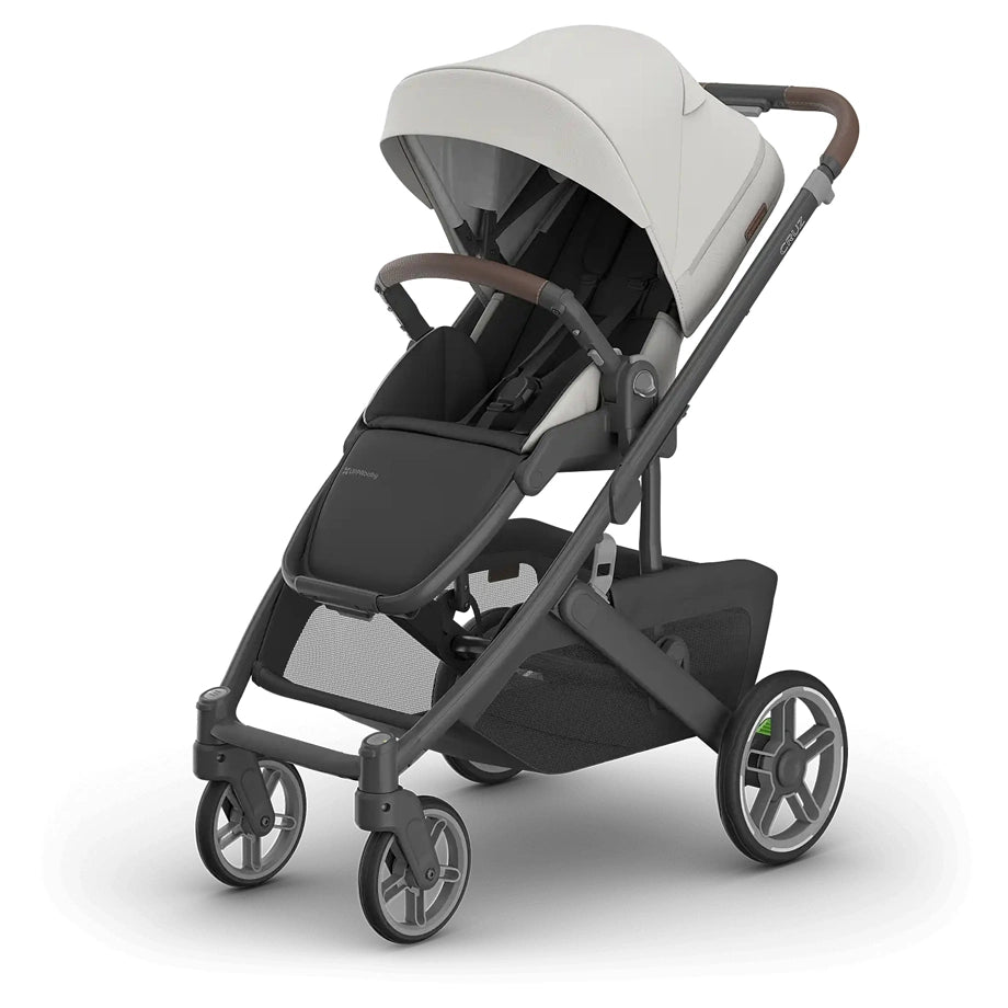 UPPAbaby Cruz V3 Stroller Savannah Pearl Grey Chestnut Leather (Savannah)