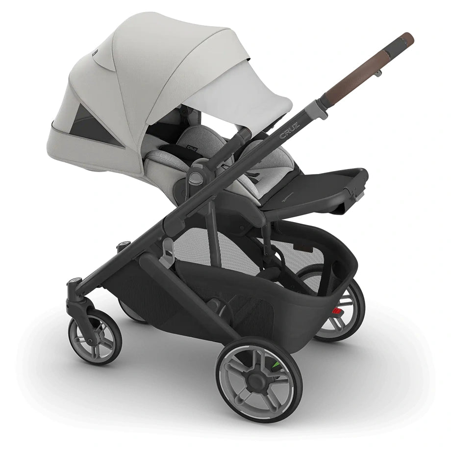 UPPAbaby Cruz V3 Stroller Savannah Pearl Grey Chestnut Leather (Savannah)